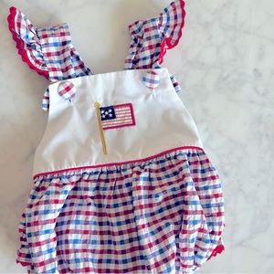 4th of July Baby Smocking Bubble